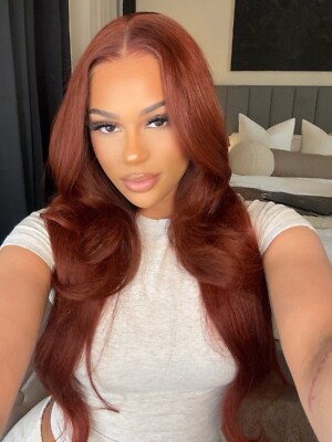 UNice Peruvian Reddish Brown Body Wave Bundles Human Hair Weave Cooper Red Wefts