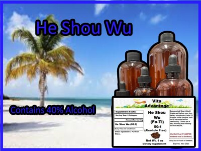 Fo Ti Tincture, Extract, Longevity, Anti Aging, Premature Graying, He Shou Wu