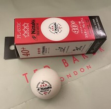 NITTAKU 3-Star Premium Plastic 40 Table Tennis Balls White
