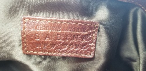 Cartera de cuero marrón genuino Sabina New York, bolso de mano, hobo de doble mango - Imagen 4 de 4