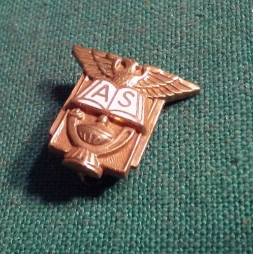 Military Eagle Chaplain Brooch Type Pin Vintage Lapel Gold-Tone Bible ...