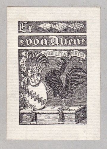 Exlibris von Alten armorial bookplate ex-libris Wappen - Imagen 1 de 1