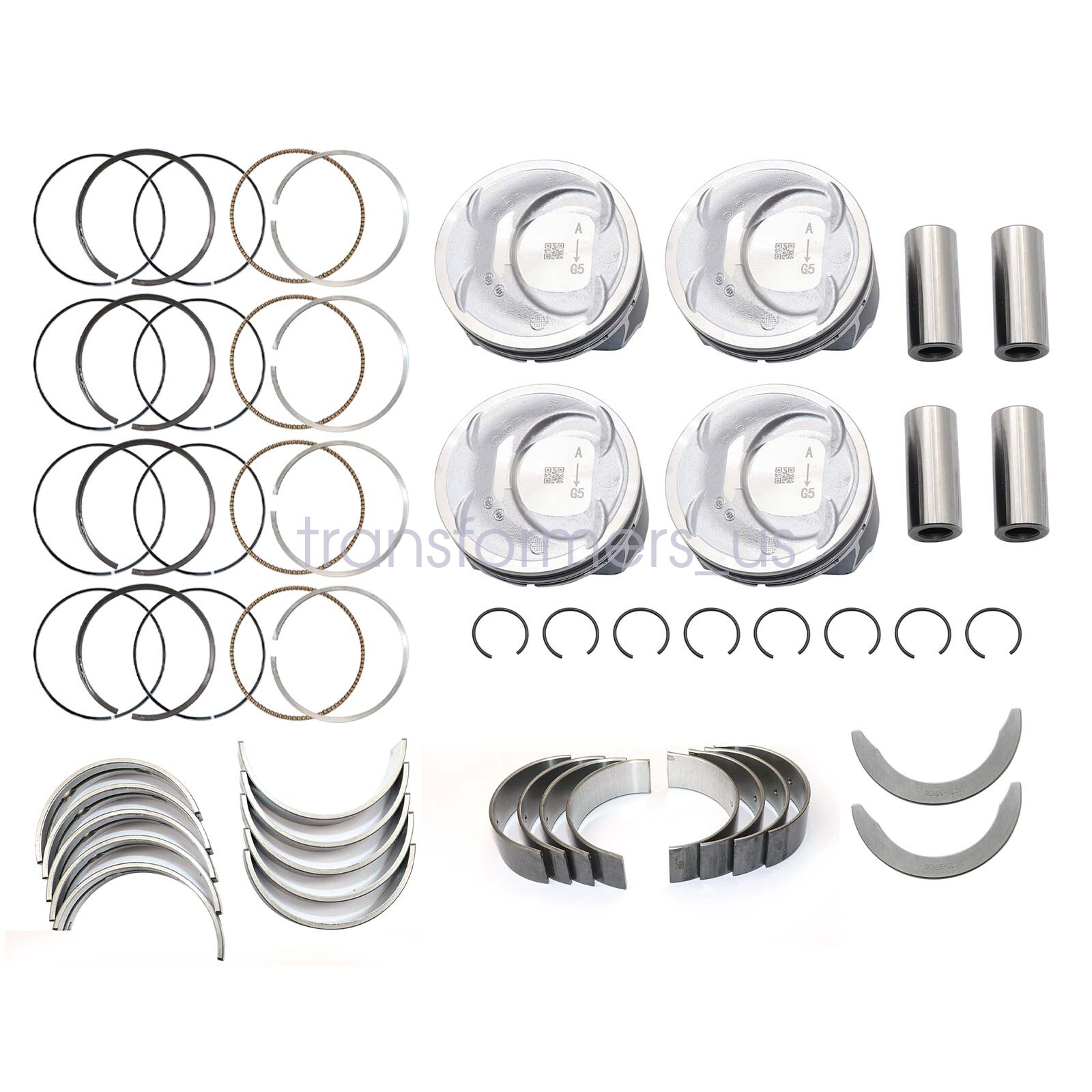 Main Rod Bearing & Piston & Rings For 20102016 Hyundai Sonata Kia