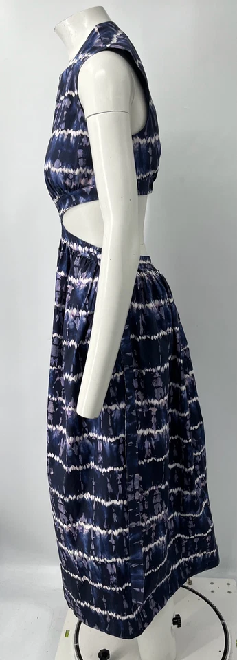 Vestido midi teñido Altuzarra 'Ashima' en azul talla M Foto 3 de 4