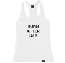 Camiseta sin mangas para mujer Burn After Use Suicide Squad Harley Quinn Joker espalda deportiva