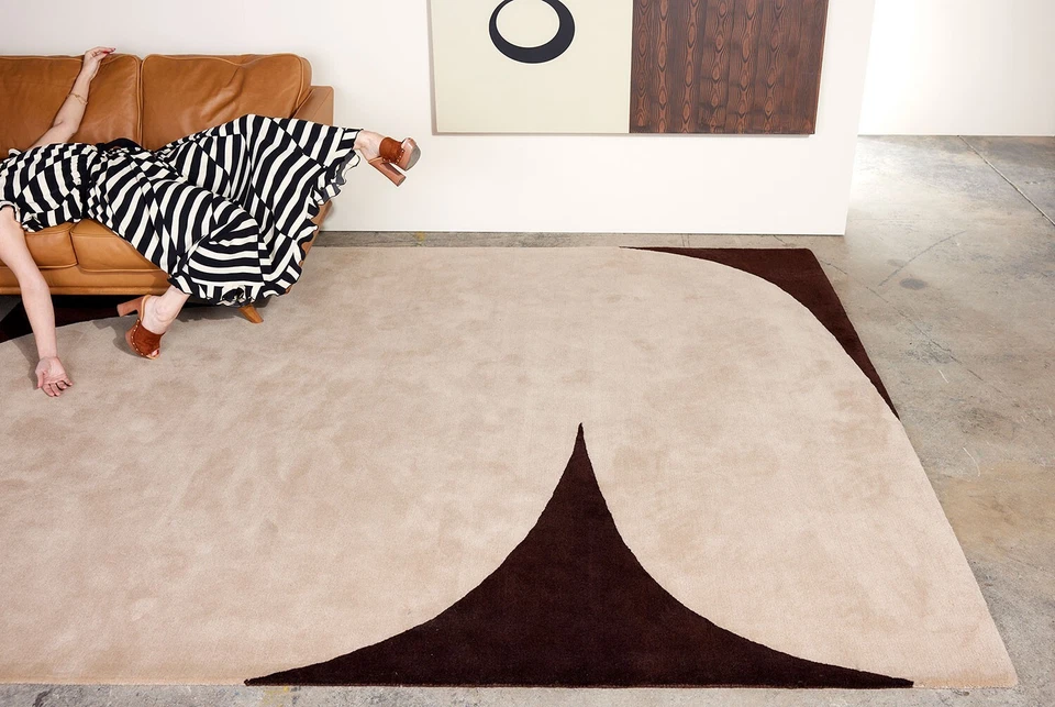 Alfombras hechas a mano 8x10 pies alfombras de lana para dormitorio alfombra Rida Home alfombra acolchada a mano Foto 2 de 4