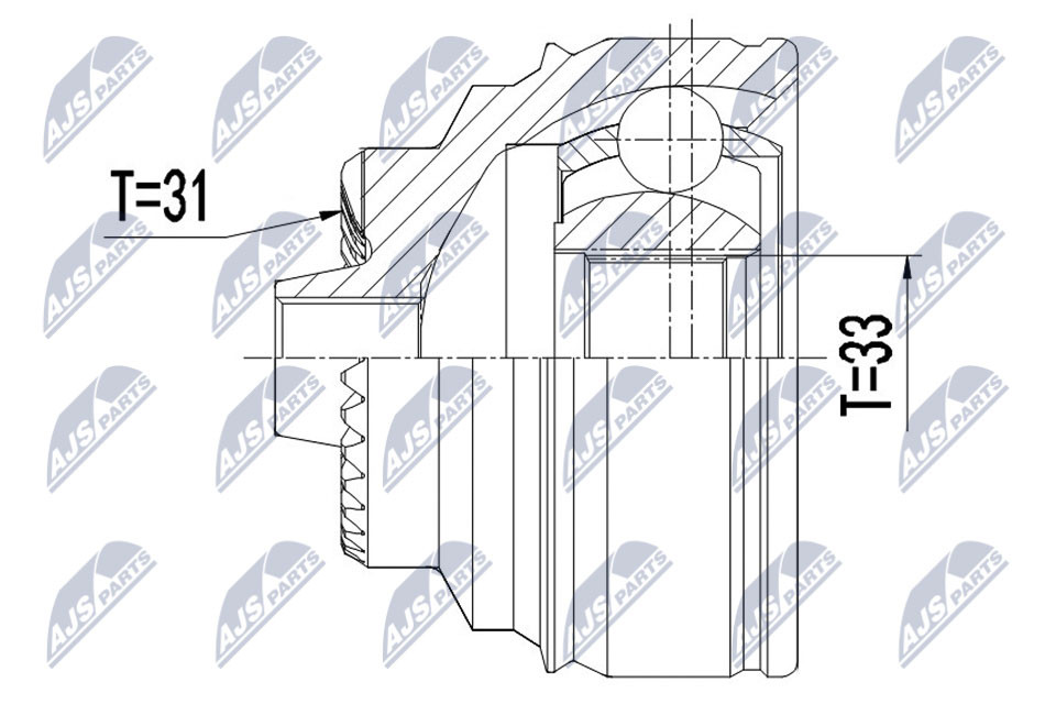 NPZ-BM-021 NTY Joint Kit, drive shaft for BMW,MINI