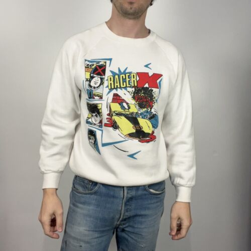 Vintage Speed Racer Sweatshirt Size Large Great Condition Racer X - Afbeelding 1 van 4