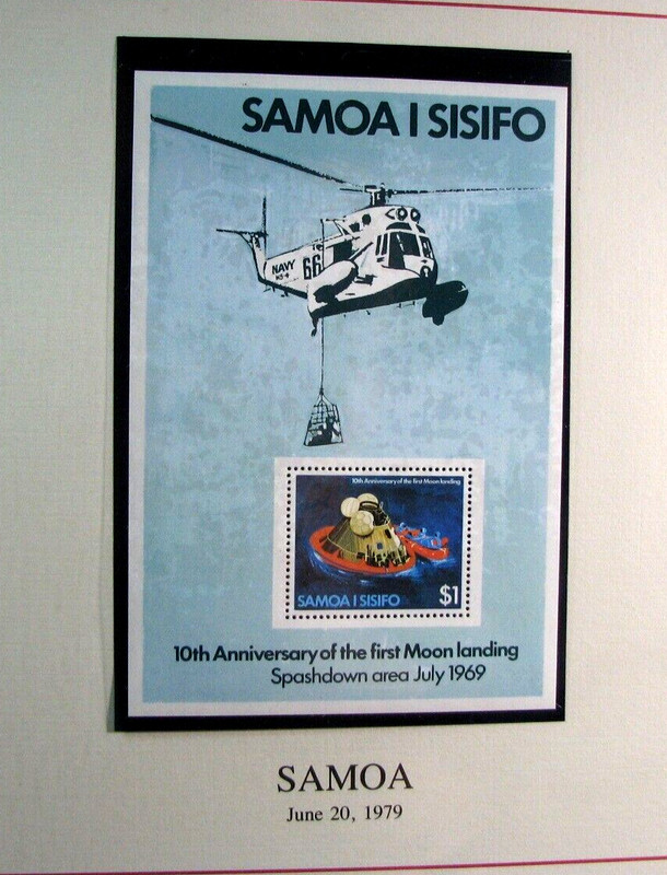 Samoa Souvenir Sheet Foreign 10th Anniv. of First Moon Landing MNH  H329