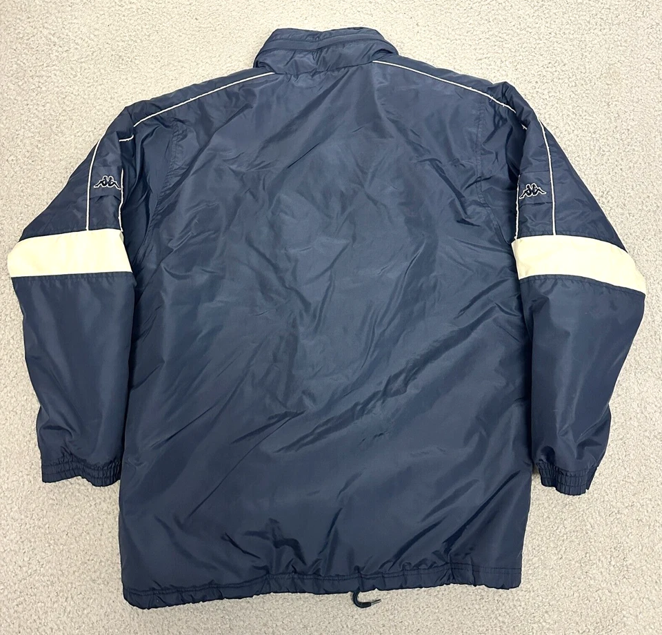 Chaqueta acolchada KAPPA vintage para hombre botones a presión medianos azul marino Foto 2 de 4