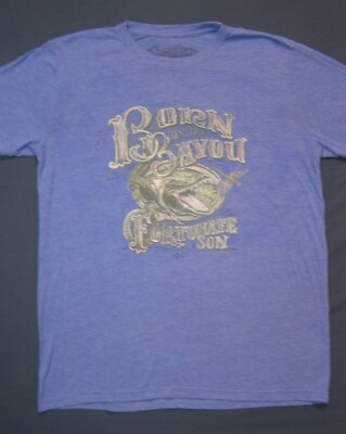 Fortunate Son Born on the Bayou Concert Tour T-Shirt John Fogerty Light Blue XL