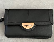 MIMCO BLACK ROSE GOLD GALA VEGAN PHONE POUCH WALLET CARD HOLDER RRP149 BRAND NEW