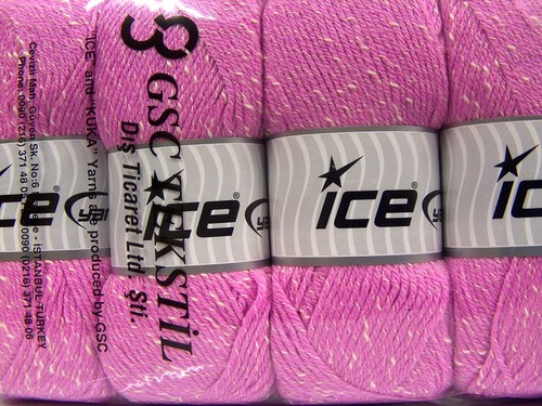Pink Yarn-4 Skeins Ice Yarn Natural Baby Bamboo/Cotton #67083-Ships from USA New - Picture 5 of 9
