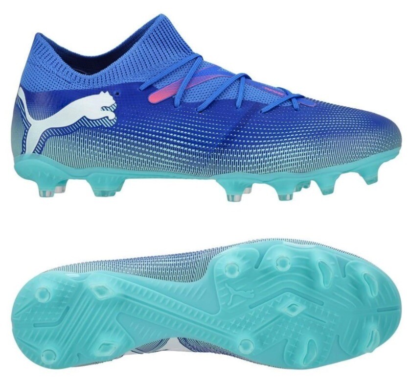 Puma Future 7 Match FG AG Soccer Cleats Shoes Blue 107931-01