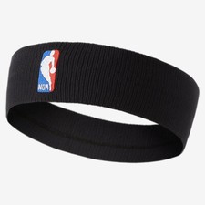 NIKE NBA BASKETBALL HEADBAND ELITE DRI-FIT WIDE SWEATBAND TRAINING GYM BLACK