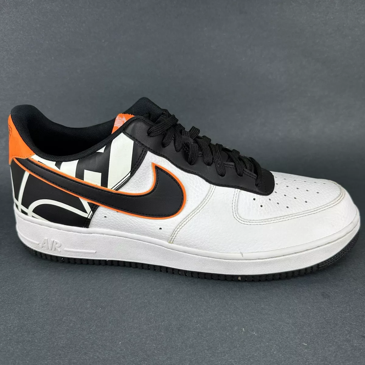Nike Air Force 1'07 LV8 Low White Black Orange 823511-104 Men's  Size 13