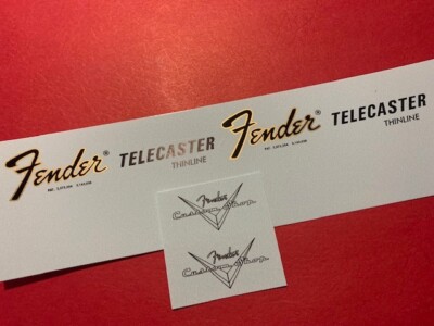 Fender 1970's Telecaster Thinline Waterslide Headstock Decal 2 per listing