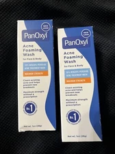 (2 Pack) PanOxyl - Acne Foaming Wash Benzoyl Peroxide 1 oz  Travel Size Exp08/26