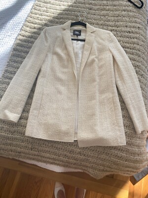 Akris Cotton Wool Ivory Boucle Blazer 