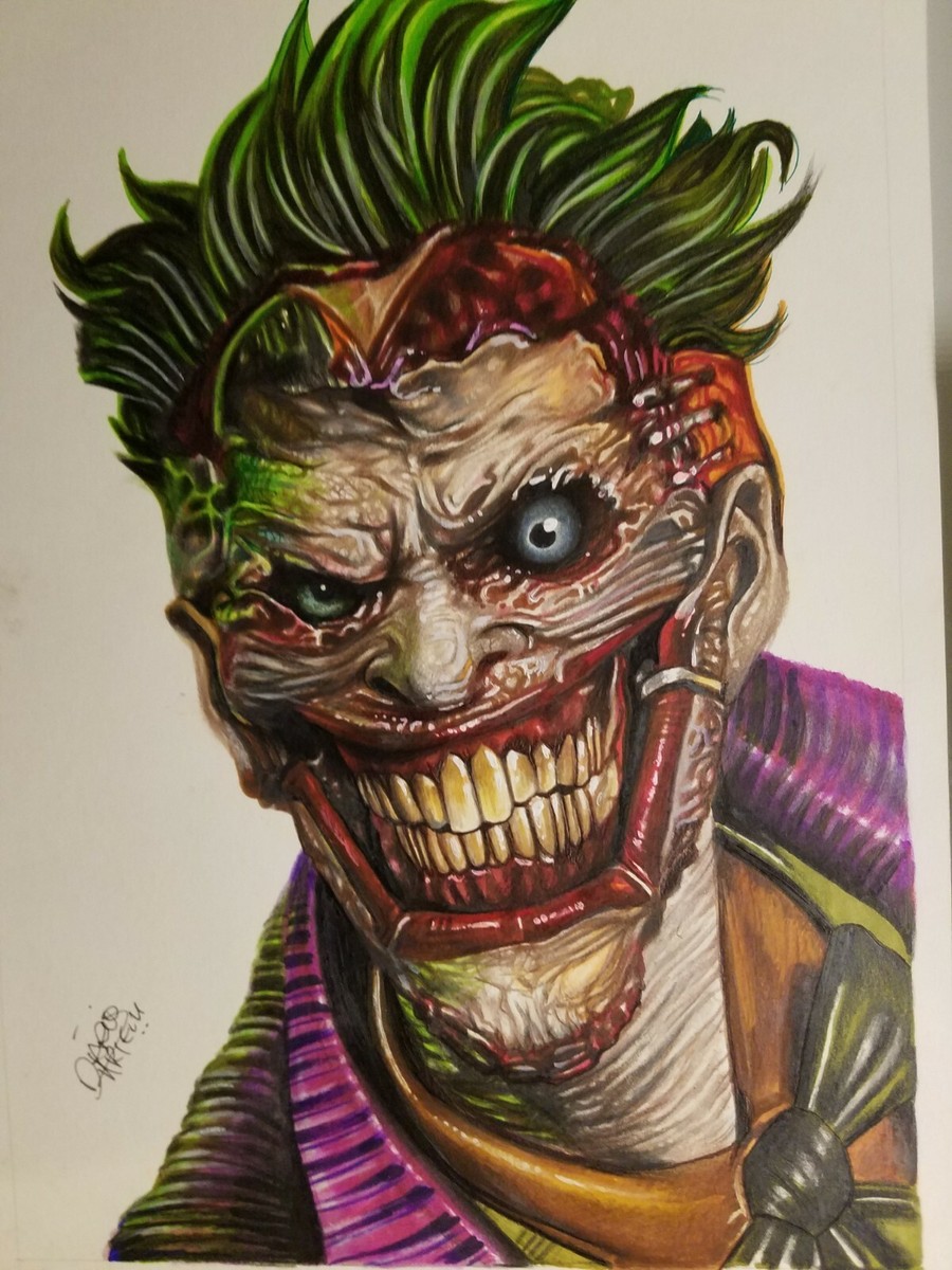 JOKER｜Original Art アート作品 DC Joker Original Comic Sketch Cover Art One Of A Kind RARE