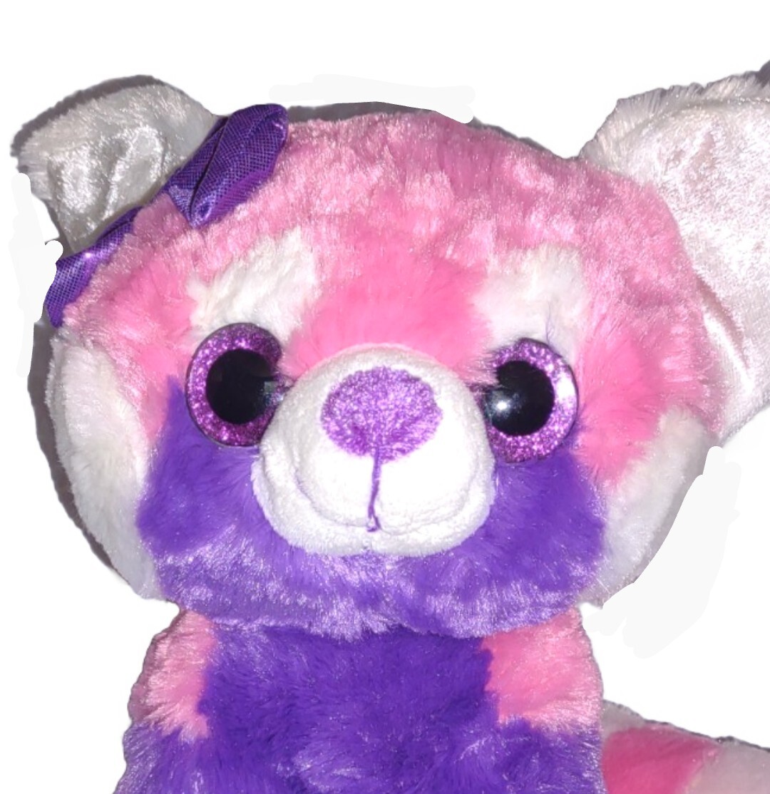 Wild Republic RED PANDA Pink Purple White Soft 10in Plush Pink