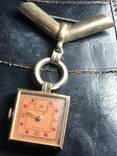 Vintage HIRCO Ladies Pendant Watch 17 jewels running order V - Victory WWII 1945