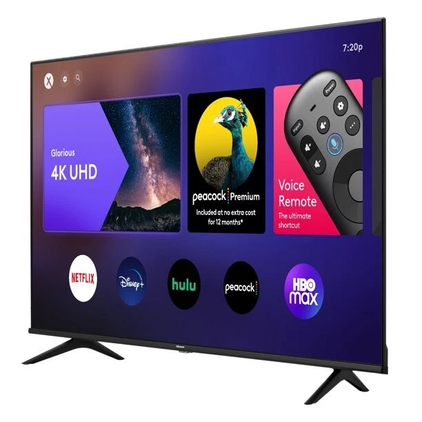 Hisense 43A6G 43" Ultra HD LED Smart TV - Black - Image 3 of 4