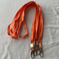 Badge Card I.D. Holders Lanyard Orange 4 pieces long 18"