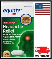 Equate Extra Strength Headache Relief Caplets, 24 Count (pack 1)