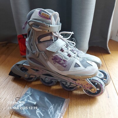 Rollerblade Gr. 38.5 EU Damen/Kinder Inlineskates - Silber/Lila