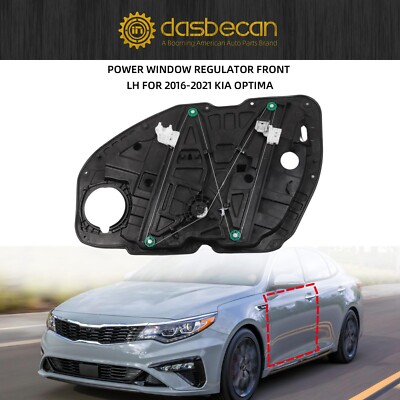 Dasbecan Front Left Driver Side Power Window Regulator Compatible with Kia Optim