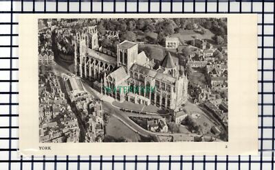 C6901) York Cathedral Luftaufnahme - 1952 Ausschnitt