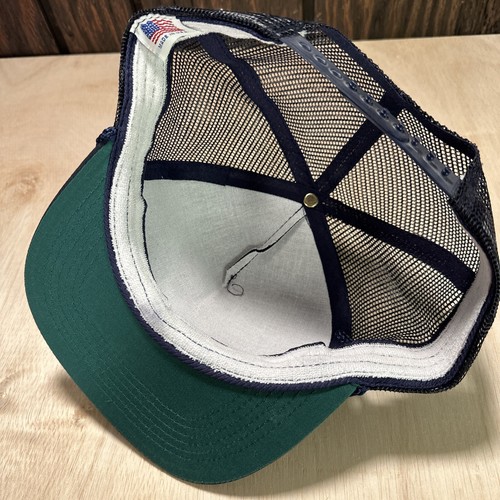 Vintage Blank Navy Blue Trucker Hat Rope Cap Made in USA 80s 90s New Snapback - Picture 5 of 10