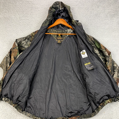 Browning Jacket Mens Medium Mossy Oak Breakup Camo Goretex Hunting Hooded - Picture 7 of 22