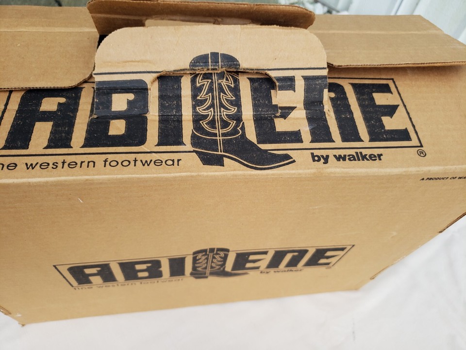 Vintage Abilene Women's Size 9 M Genuine Brown Leather Cowboy Western