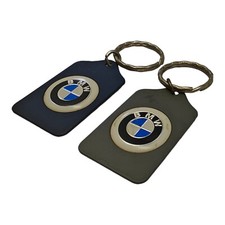 VTG Metal Key Fob BMW Black Navy Blue Gray Logo Lot Of 2 READ