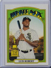 Luis Robert 2021 Topps Heritage Team Name Color Swap Variation Rookie Cup