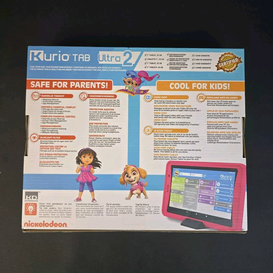 Nickelodeon Kurio Tab Ultra 2  Kindertablet 7 Zoll Tablet Pink 32GB NEU OVP ✅️ - Bild 2 von 4