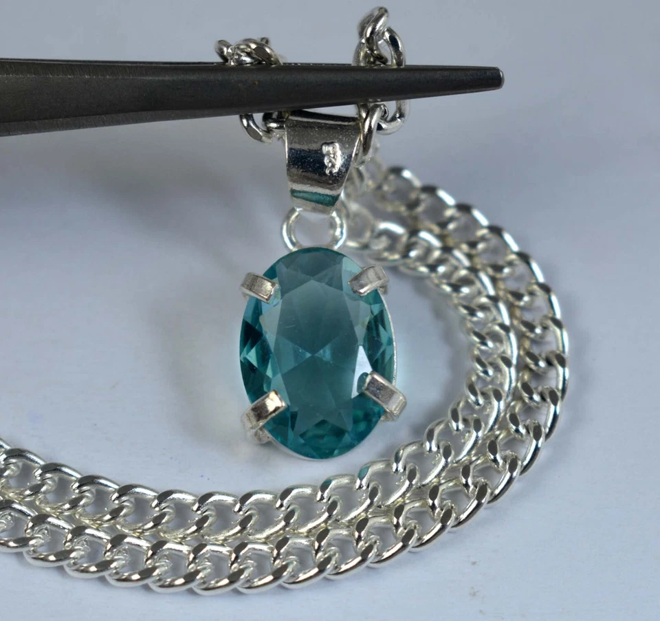 5.95 Ct Natural Green Amethyst 13 x 10 mm Oval Cut Gemstone Certified Pendant - Image 4 of 4