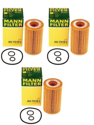 Set 3 Engine Motor Oil Filter Kits For Benz E250 GLK250 ML250 Sprinter 2.1 Mann