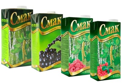 Smak Nectar and Birch Juices and More - 1L / 33.81 fl oz - Смак Березовый Сок +