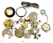 Various Pocket/Wrist Watch parts for Steampunk/Crafts - Mixed Lot 5oz 3