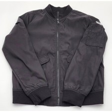 Abercrombie Kids Bomber Jacket Boys 13/14 Black Zip Up Lightweight Excellent
