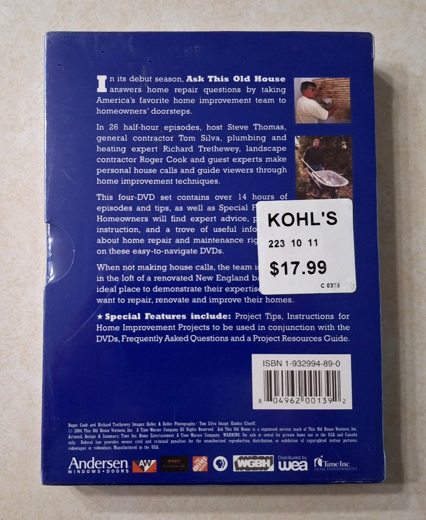 (未使用･未開封品)Ask This Old House: Season 1 [DVD] Ask this Old House - Complete First Season (DVD, 2004, 4