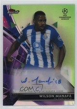 2021 Topps Finest UCL Neon Green Refractor 60/99 Wilson Manafa Manafá Auto nd3