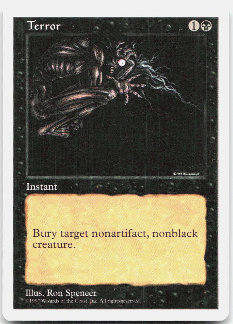 Terror Moderately Played Fifth Edition Common Magic: The Gathering