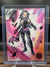 2025 Topps Chrome Marvel Deadpool Psylocke Artist Auto By❓ 1/1