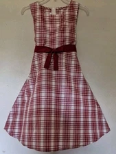 Bonnie Jean Girls Christmas Elegant Dress Size 14 Plaid Special Ocassions Cute