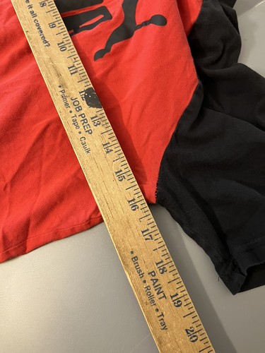 Puma Casual Short Sleeve Pullover Graphic T-Shirt Youth Boys Size XL Red Black - Picture 5 of 5