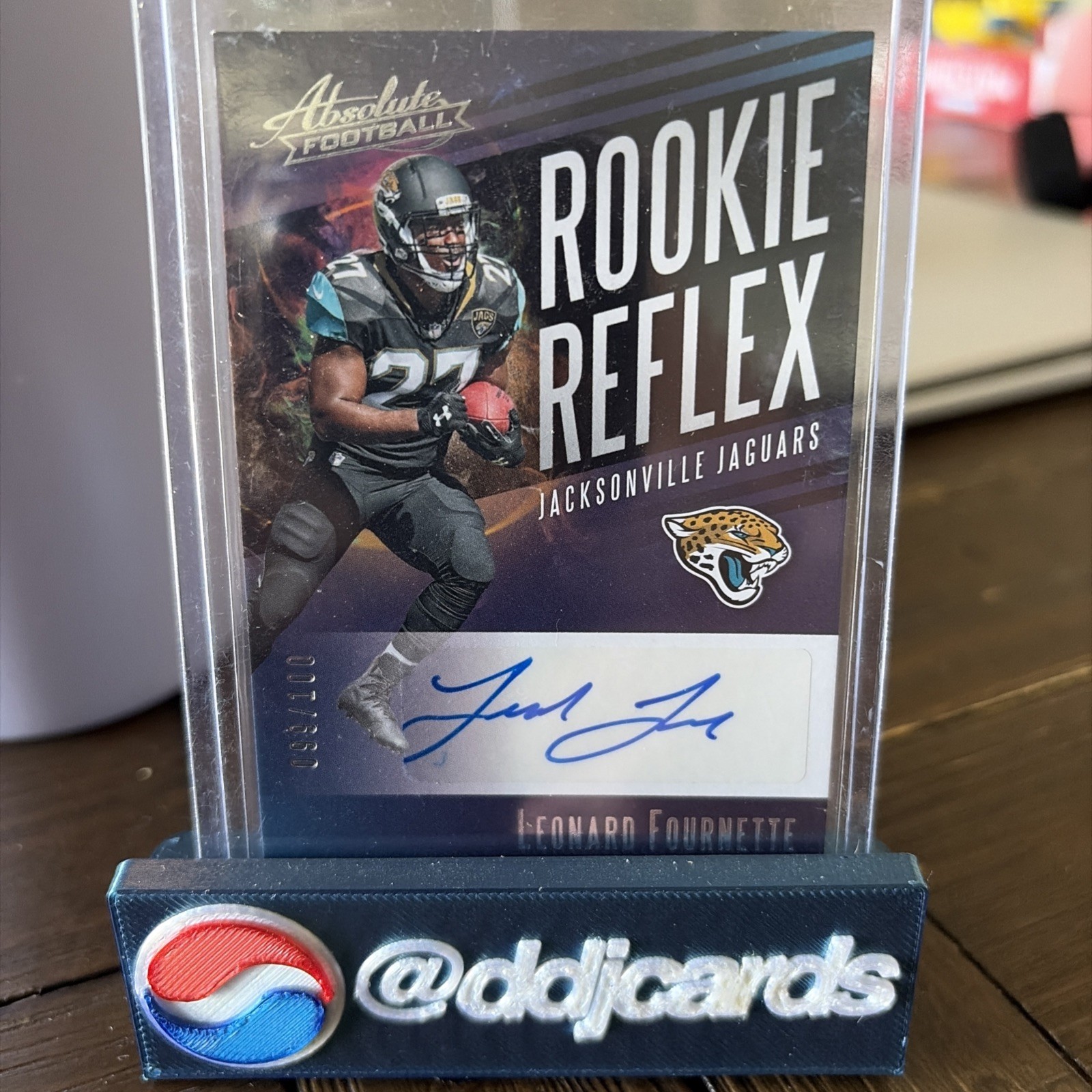Leonard Fournette Panini Absolute Rookie Reflex Signature #RRLF Base